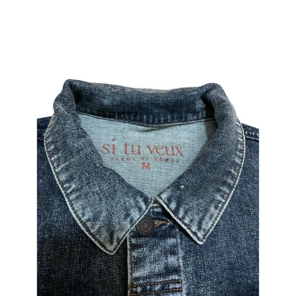 Si Tu Veux Women’s Jean Jacket Size Medium - Picture 3 of 5